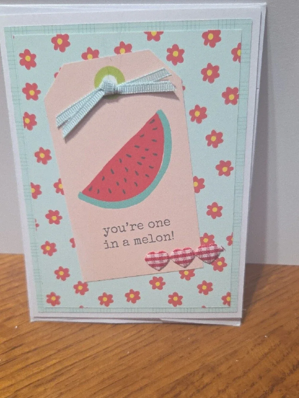 Cute 6 Assorted Handmade Greeting Card Set — Pink, Teal, Black, Coral